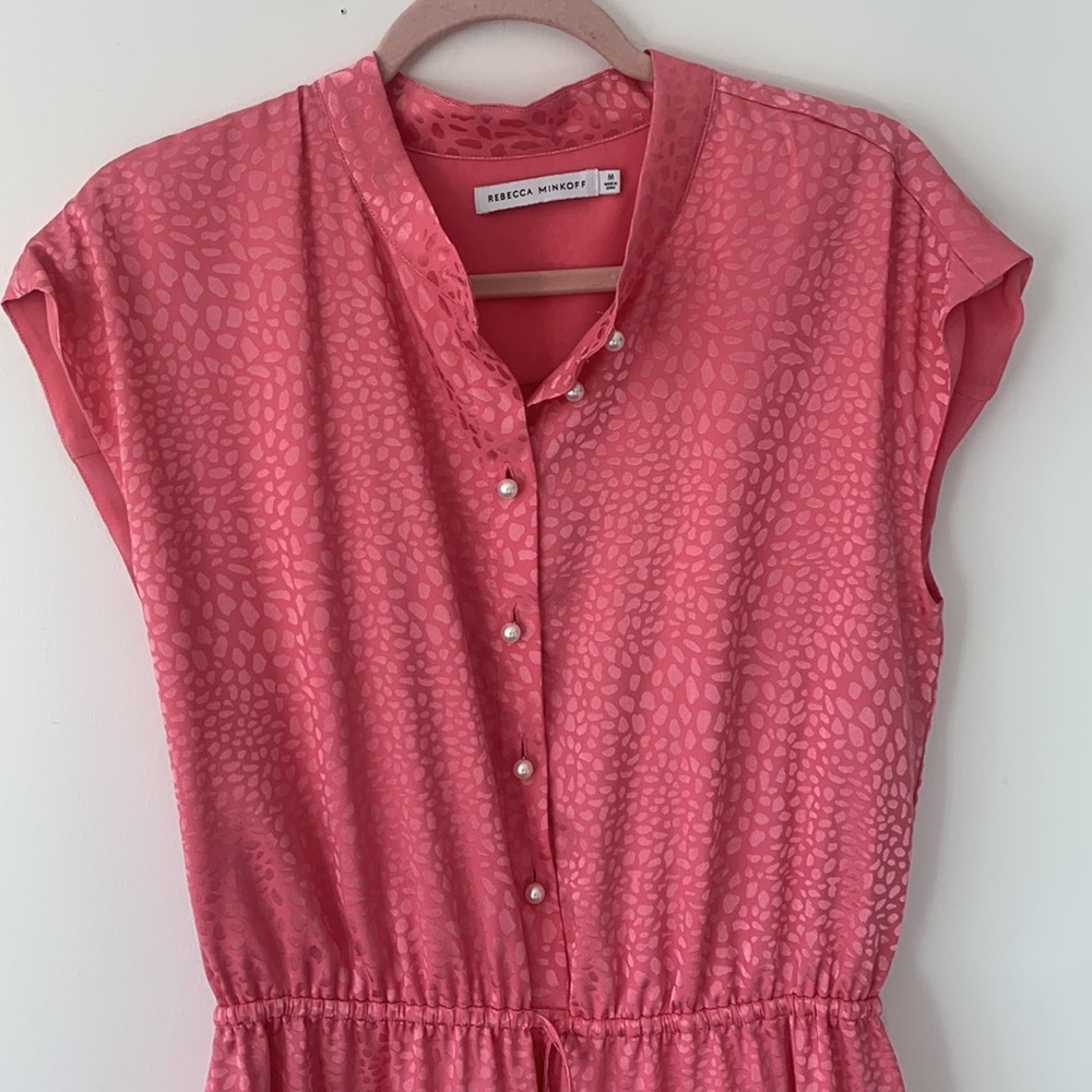 REBECCA MINKOFF Ollie Dress in Pink Leopard